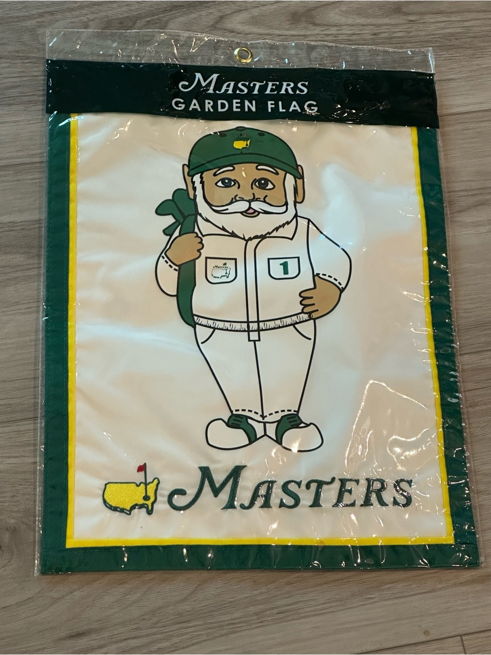 Masters Green & White Caddie Garden Flag